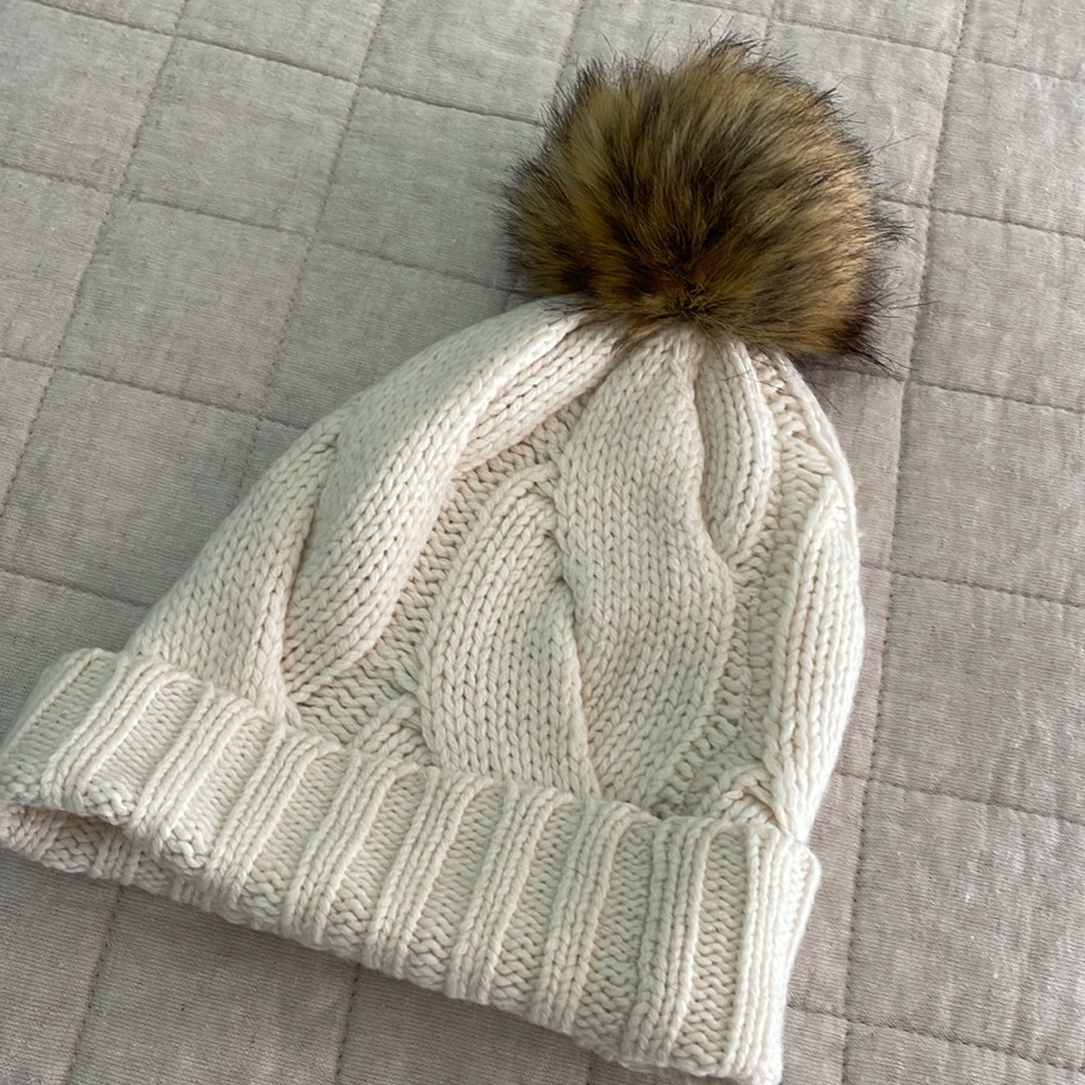 Polo Fur Pom Beanie hat